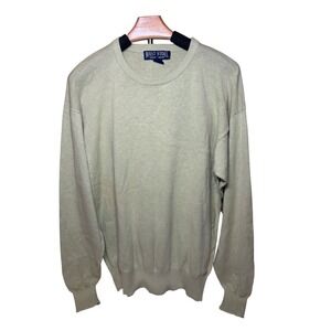 Mast Store Men's 100% Cotton Crewneck Sweater Size M Sage Green Knit Pullover